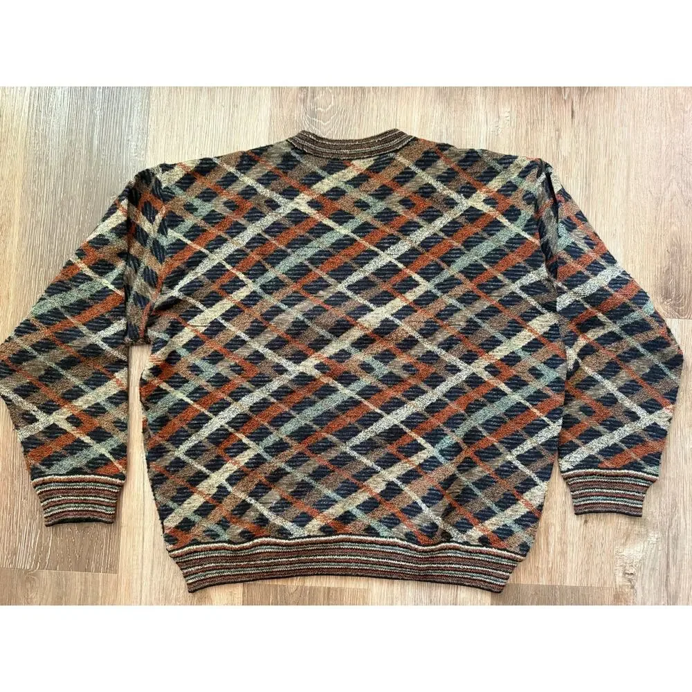 Vintage Jhane Barnes Geometric Artwear Sweater multicolor 90s sz XL